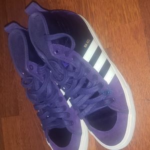 SIZE 7 MEN'S ADIDAS NA-KEL SMITH MATCHCOURT SHOES PURPLE